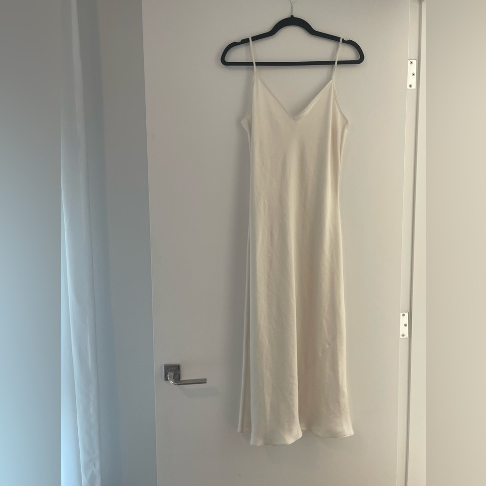 WILFRED CHAMPAGNE SLIP DRESS - SIZE M - LIKE NEW